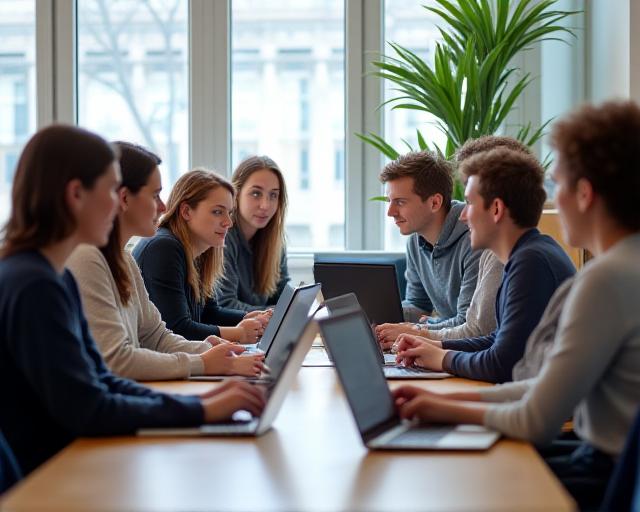 Team bei der Zusammenarbeit