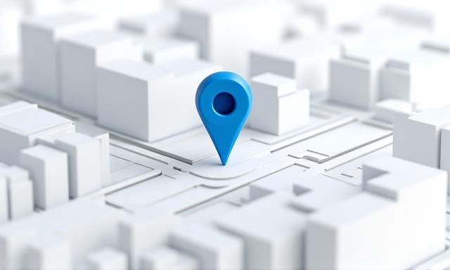 Karte von Wien Favoriten mit Standort Markierung